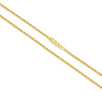 Hollow Diamond Cut Rope 2.18mm Bracelet thumbnail 2