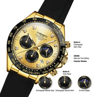 Apex Chronograph Watch — Gold thumbnail 3