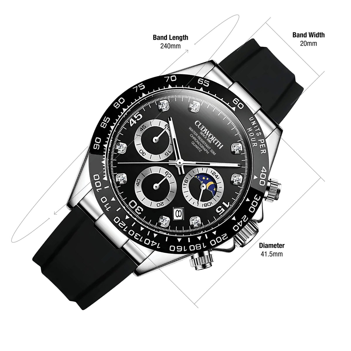 Apex Chronograph Jet Black — detail — view 5