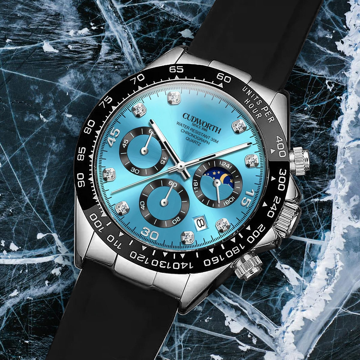 Apex Chronograph Turquoise — angle view — view 2
