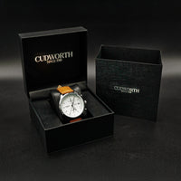 Heritage Chronograph Watch — Arctic White & Tan thumbnail 4