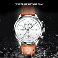 Heritage Chronograph Watch — Arctic White & Tan thumbnail 6