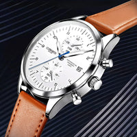 Heritage Chronograph Watch — Arctic White & Tan thumbnail 2