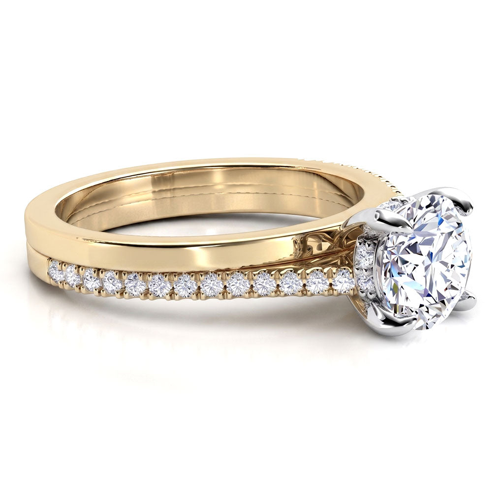 Calida - Unique Diamond Halo Ring — view 9