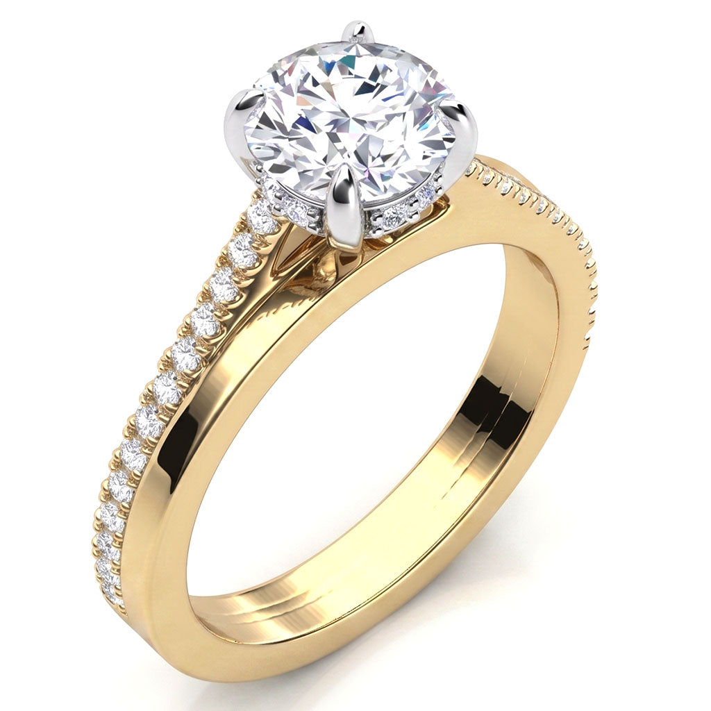 Calida - Unique Diamond Halo Ring — view 7