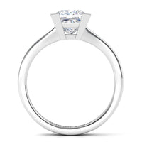 Chester white gold, side view showing centre setting. 