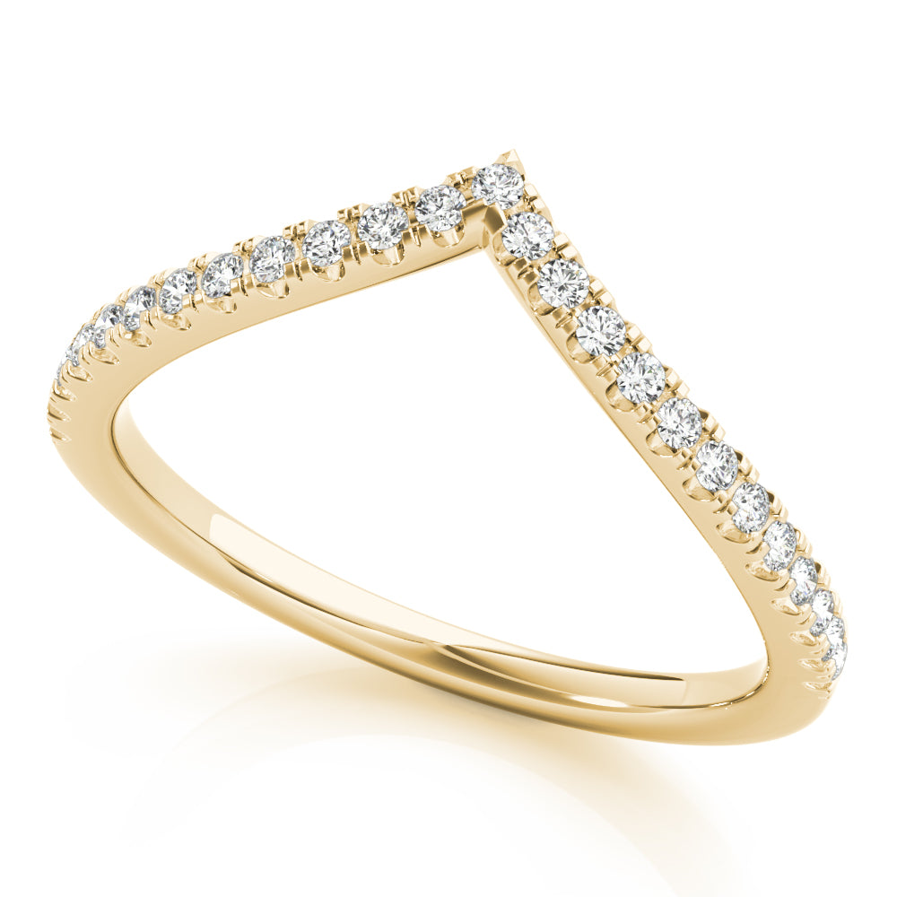 Chevron in gold diamond wedding ring or anniversary ring. Available with natural diamonds or lab grown diamonds. 