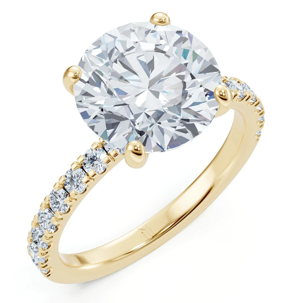 Clover Diamond Engagement Ring in Yellow Gold — view 4