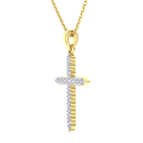 Gold Diamond Cross Pendant - 0.25 Carats - Monroe Yorke Diamonds