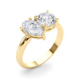 Dahlia - Toi et Moi Engagement Ring - A Symbol of Timeless Love and Elegance. 2.50 Total Carats