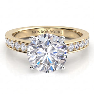 Danae – Round Brilliant Diamond Engagement Ring with Shoulder Diamonds