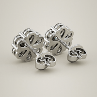 Demi - Diamond Cluster Earrings. Total 1.50 Carats thumbnail 3