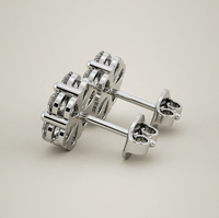 Demi - Diamond Cluster Earrings. Total 1.50 Carats thumbnail 4