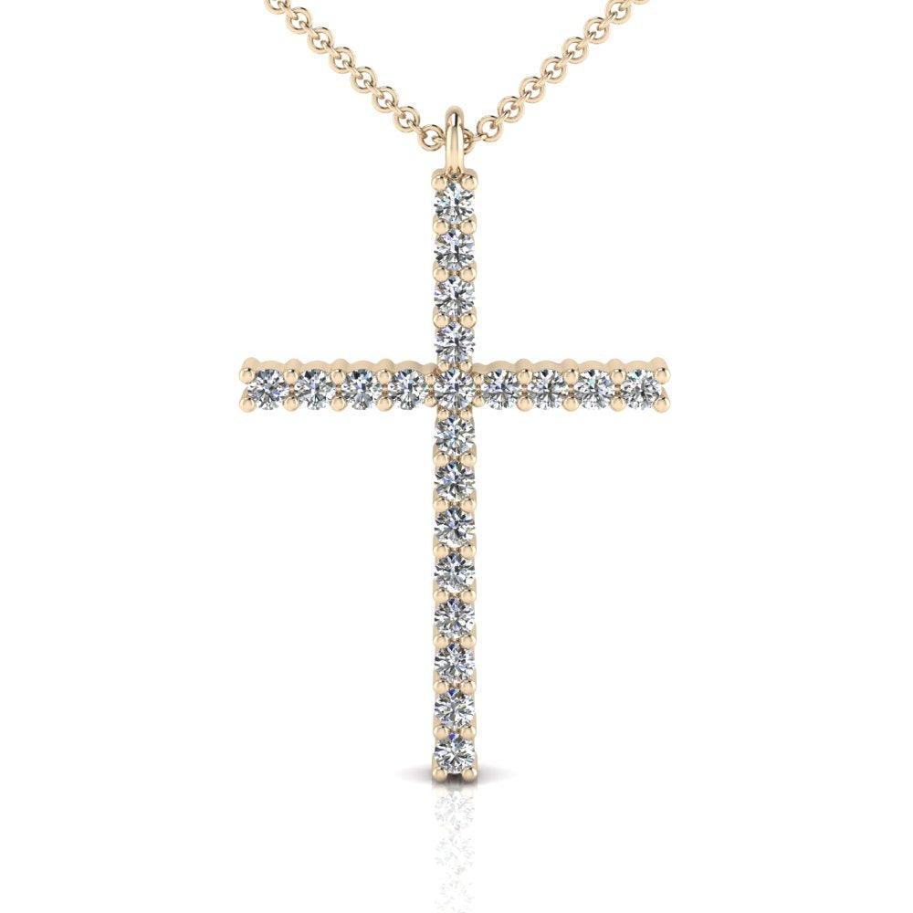 Diamond Cross Pendant 0.35 carats. Lab Grown Diamonds - Monroe Yorke Diamonds — view 4