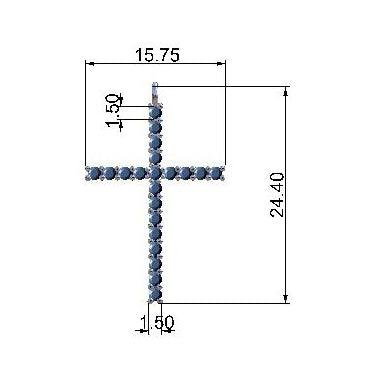 Diamond Cross Pendant 0.35 carats. Lab Grown Diamonds - Monroe Yorke Diamonds — view 5