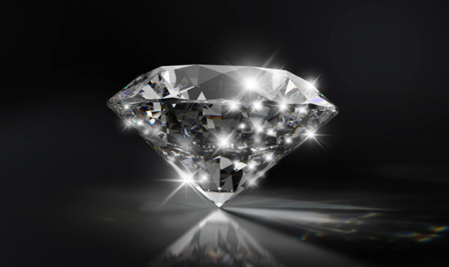 Diamond demonstrating scintillation — pattern of bright and dark areas creating dynamic sparkle