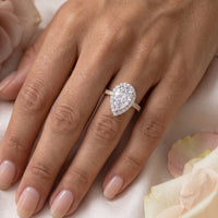 Dune - Pear Cut Diamond Halo Engagement Ring
