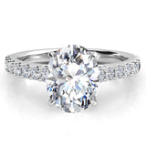 Elodie - 3 Carat Oval Shape Lab Grown Diamond Ring: Unparalleled Brilliance, Ethical Luxury