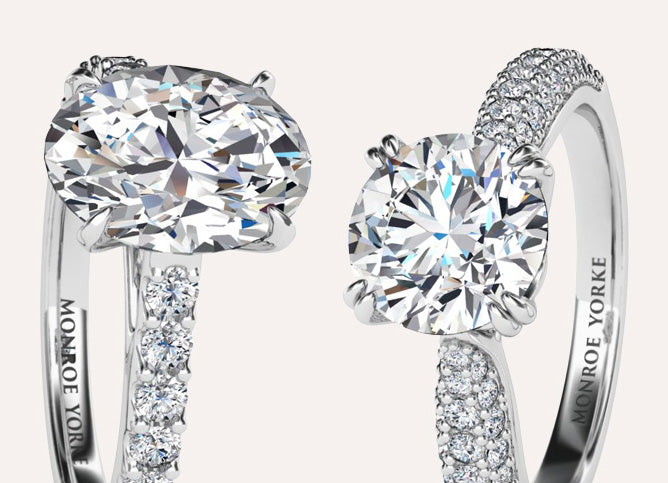 Different diamond shapes used in jewellery compared