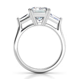 Envy - 2 Carat Emerald and Baguette Three Stone Lab Grown Diamond Ring