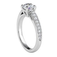 Felice - Round Diamond Ring with Side Diamonds thumbnail 3