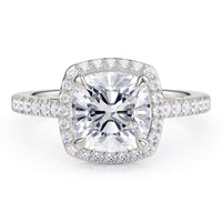 Frankie in 18ct white gold, side view showing the open centre setting