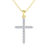 Diamond Cross Pendant - 0.25 Carats thumbnail 3