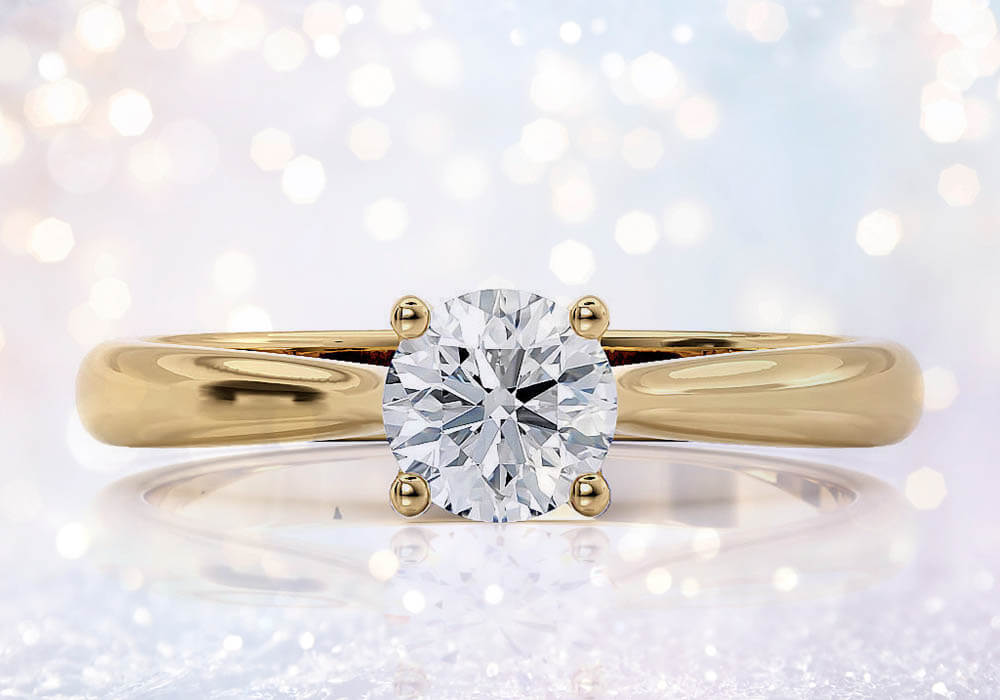 View our collection of every popular gold diamond engagement rings, available in all styles, all diamond shapes and sizes. Premium yellow gold engagement rings.