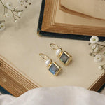Wildlife Earrings - Pearl and Labradorite Drop Earrings - Monroe Yorke Diamonds