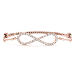 Infinity - Half Carat Diamond Tennis Bracelet with Adjustable Band - Monroe Yorke Diamonds