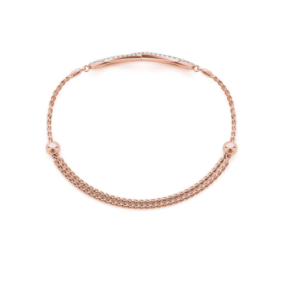Infinity - Half Carat Diamond Tennis Bracelet with Adjustable Band