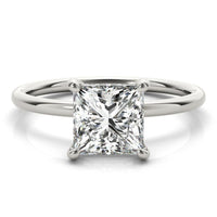Jenna — Princess Cut Lab Grown Diamond Hidden Halo Engagement Ring thumbnail 4