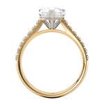 Cathedral setting of the Karly diamond ring