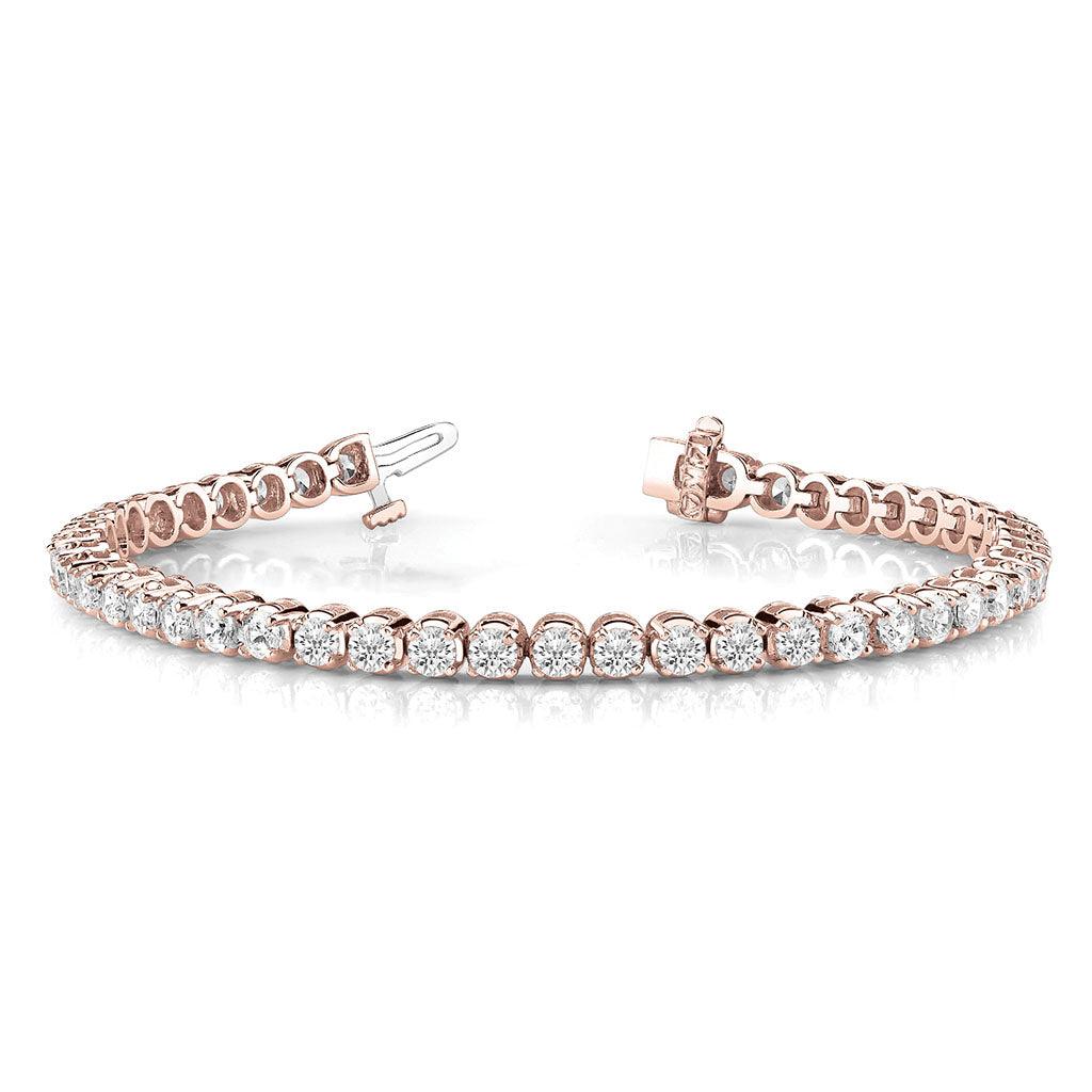 Kiki - 2 Carat lab created diamond tennis bracelet in rose gold