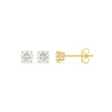 1/4 carat (0.25 carat) round diamond ear studs, 4 claw setting. in 14ct gold. A perfect gift !!