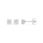 Zoey 0.25 carat (1/4 carat) lab grown diamond ear studs in white gold.  A perfect gift. 