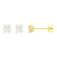 Radiant Brilliance: The Zoey 3/4 Carat Total Weight Diamond Stud Earrings thumbnail 2