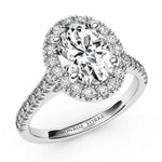 Laurel - Oval Cut Lab Grown Diamond Halo Engagement Ring. 2.00 Carats TDW - Monroe Yorke Diamonds