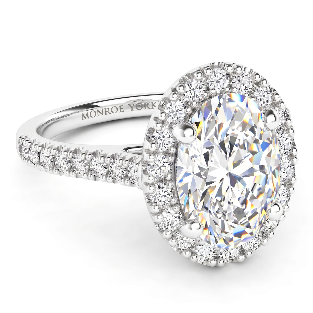 Laurel - Oval Diamond Halo Engagement Ring