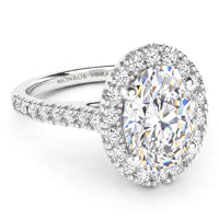 Laurel - Oval Diamond Halo Engagement Ring
