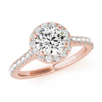 Lana — Round Lab Grown Diamond Halo Engagement Ring thumbnail 9