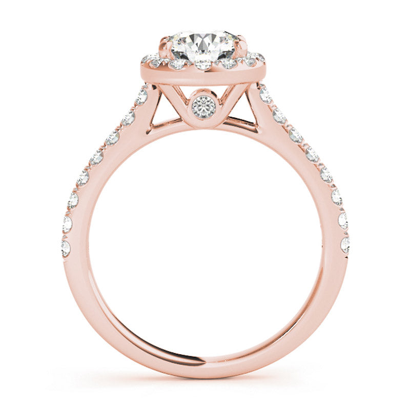 Lana — Round Lab Grown Diamond Halo Engagement Ring — hand-finished lab grown engagement ring by Monroe Yorke Diamonds — view 10