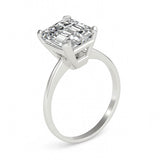 Lenore - side view of 4.0 Carat Emerald Cut Diamond Engagement Ring - Monroe Yorke Diamonds