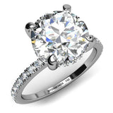 Liliana 3 Carat Lab Grown Diamond Engagement Ring. Unique Hidden Halo. Total 3.40 Carats - Monroe Yorke Diamonds