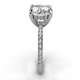 Liliana 3 Carat Lab Grown Diamond Engagement Ring. Unique Hidden Halo. Total 3.40 Carats - Monroe Yorke Diamonds