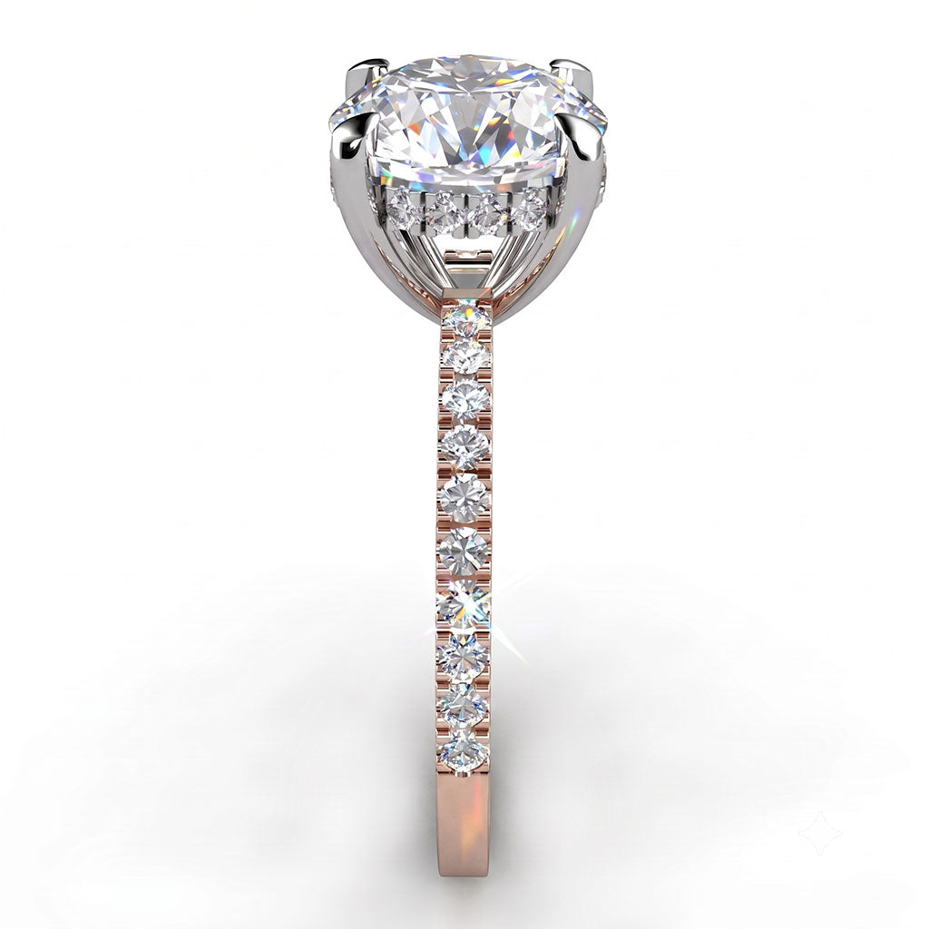 Liliana - Unique Hidden Halo Engagement Ring