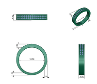 Polo Wedding Ring - Two Rows of Diamond 0.36ct thumbnail 5