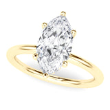 Marquise cut diamond ring with a hidden halo - 2 carat marquise cut diamond 