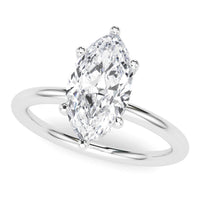 The Maeve — Marquise Lab Grown Diamond Hidden Halo Engagement Ring thumbnail 6