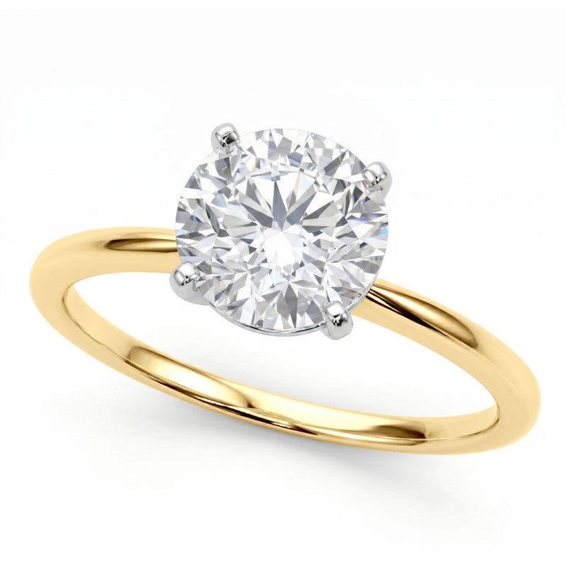 Maria - 2 Carat Lab-Grown Diamond Solitaire Engagement Ring in Yellow Gold - Monroe Yorke Diamonds